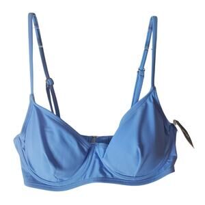 Cabana Del Sol Blue Bikini Swim Top, NWT, Small